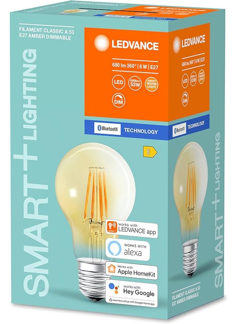 LEDVANCE LEDVANCE LED lamp E27 Warm White 2500 K 5.50 W Replacement for 45 W Incandescent Bulb Smart+ Filament Classic Dimmable - Image 2