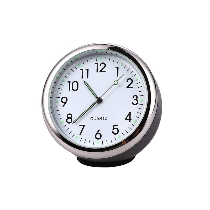 Car Quartz Analog Clock Night Light Black Case White Dial For Dashboard Vehicle Use Automotive - Image 2