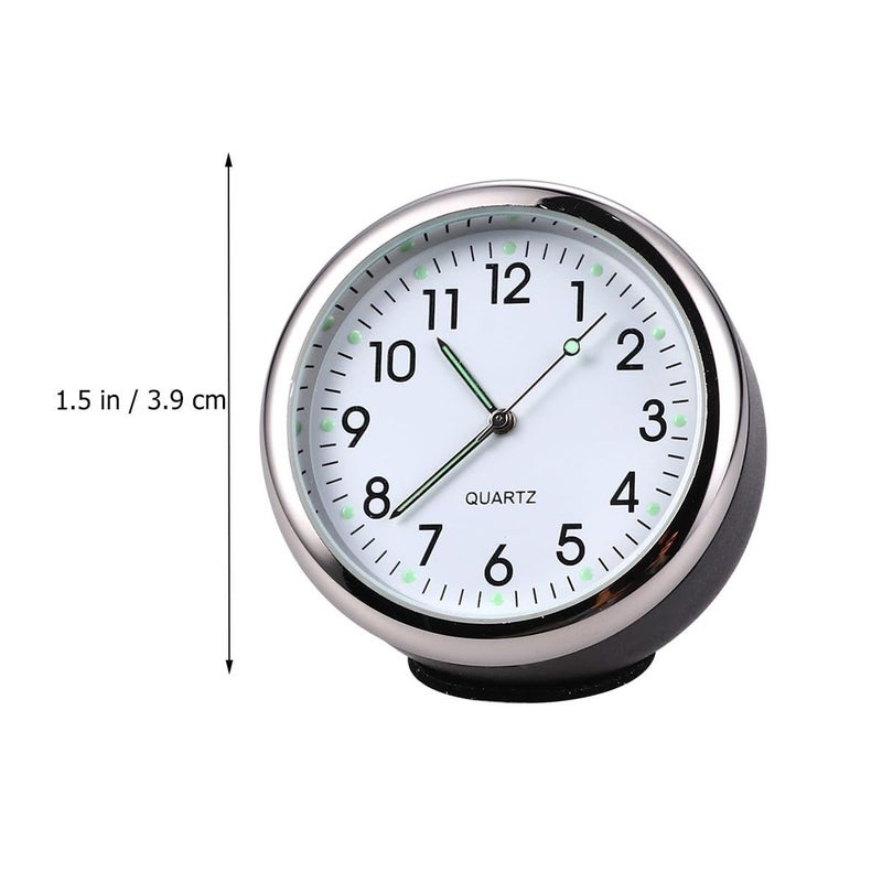 Car Quartz Analog Clock Night Light Black Case White Dial For Dashboard Vehicle Use Automotive - Image 3