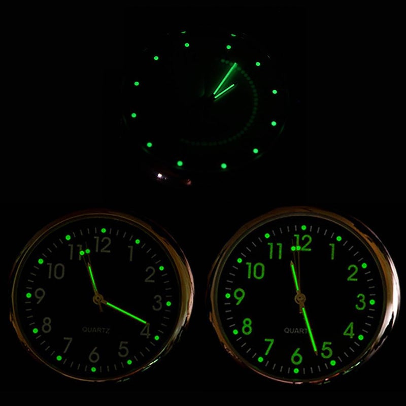 Car Quartz Analog Clock Night Light Black Case White Dial For Dashboard Vehicle Use Automotive - Image 5