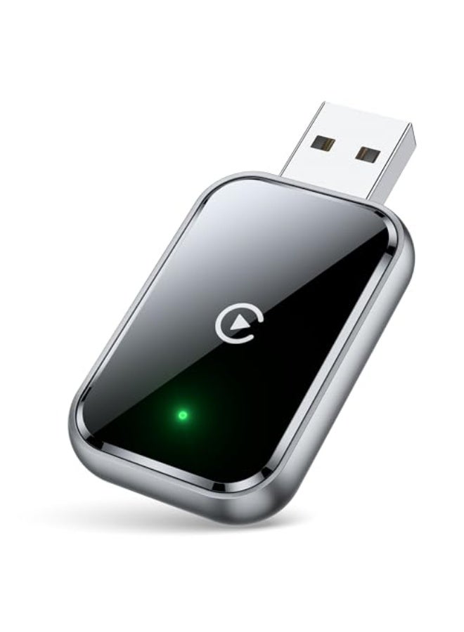 Wireless CarPlay Adapter for iPhone, Convert Wired to Wireless Apple CarPlay Adapter, Mini Size with Extension Cable USB & USB-C/Type-C, Stable Control & No Delay, Black - Image 1