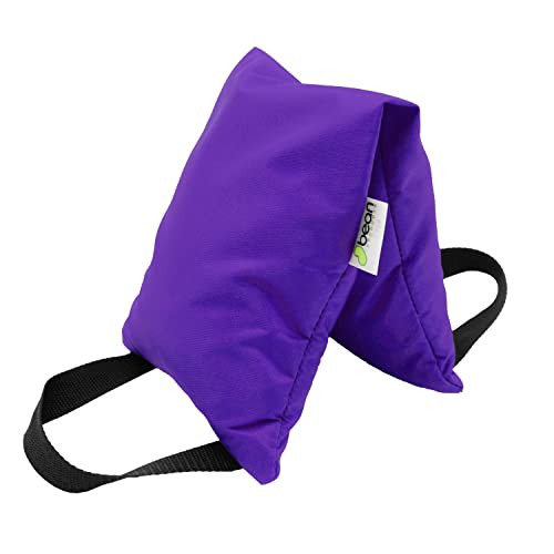 Bean Products Yoga Sand Bags for Working Out - Reinforced Nylon Fabric Exercise Weight Bag with Double Handles for Secure Grip - Weighted Fitness Equipment for Yoga, Pilates & Training - Made in USA, Purple - Image 1