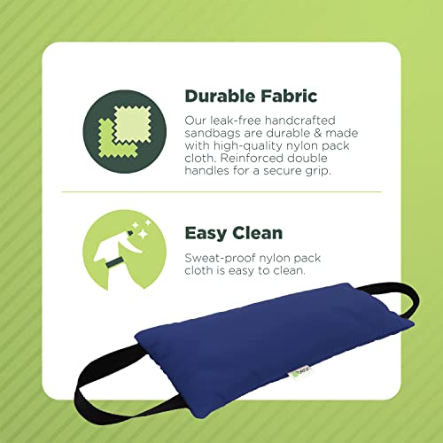 Bean Products Yoga Sand Bags for Working Out - Reinforced Nylon Fabric Exercise Weight Bag with Double Handles for Secure Grip - Weighted Fitness Equipment for Yoga, Pilates & Training - Made in USA, Purple - Image 5