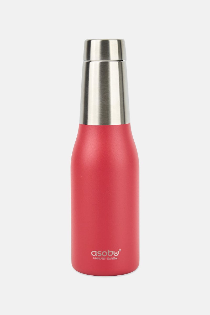 asobu Stainless Steel Oasis Vaccum Insulated Water Bottle 600 ml, Red - Image 1
