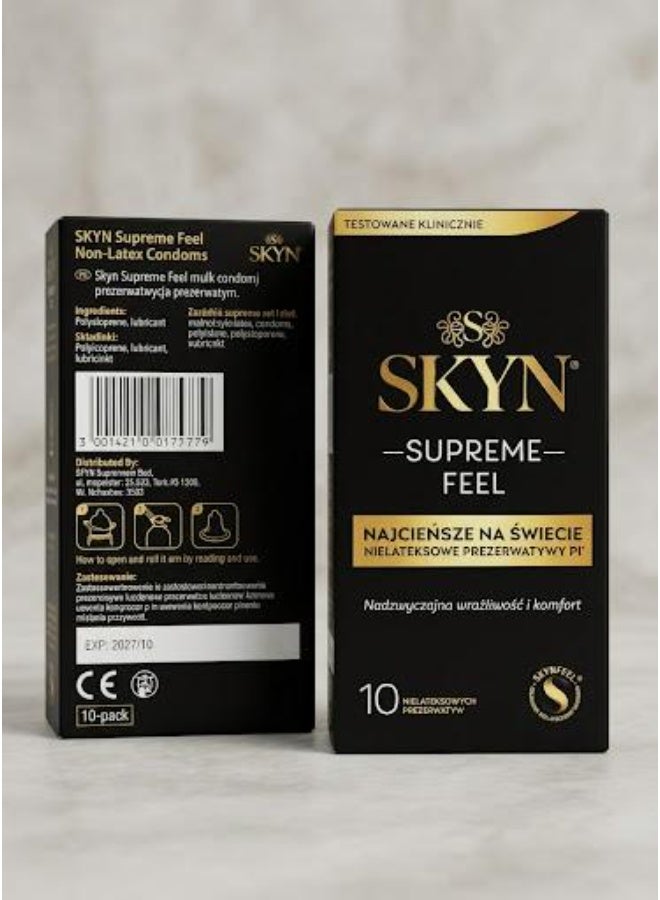 SKYN Supreme Feel Ultra Thin Non-Latex Condoms 10 Pieces - Image 2