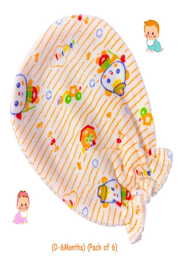 Wavva® 6 Pairs Baby Mittens Gloves No Scratch 0-6 Months Essentials Mittens for Newborn Boys Girls (Color And Design May Vary) - Image 2