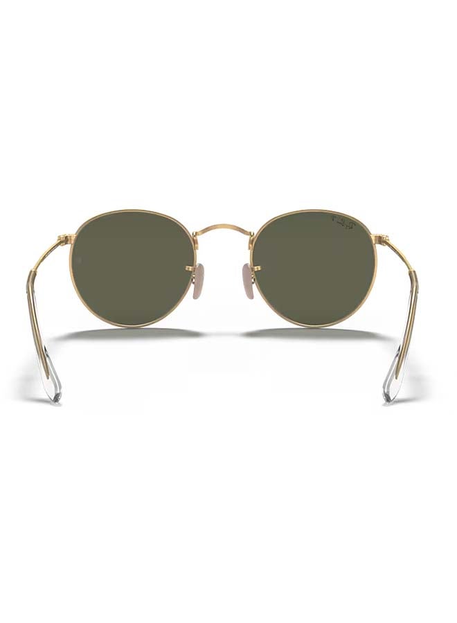 Ray-Ban Men Ray-Ban RB3447 112/58 50 Round Sunglass Unisex - Gold Frame-Polarized Lens - Image 4