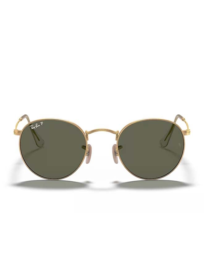 Ray-Ban Men Ray-Ban RB3447 112/58 50 Round Sunglass Unisex - Gold Frame-Polarized Lens - Image 2