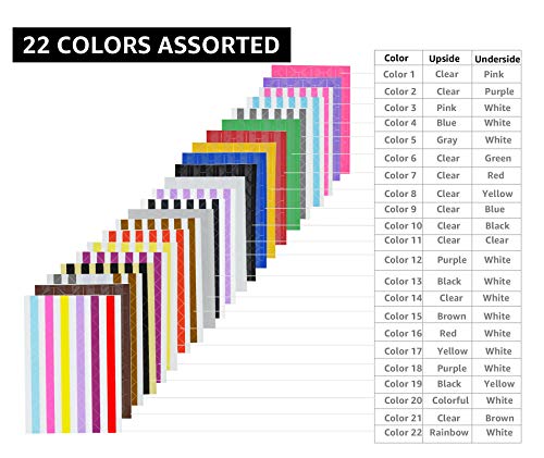 VIPbuy 2244 Count (22 Colors Assorted) Photo Mounting Corner Stickers Self Adhesive for Scrapbook Photo Albums DIY Craft, 22 Sheets - Image 2