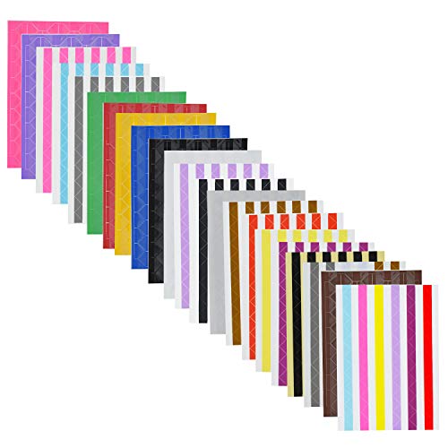 VIPbuy 2244 Count (22 Colors Assorted) Photo Mounting Corner Stickers Self Adhesive for Scrapbook Photo Albums DIY Craft, 22 Sheets - Image 5