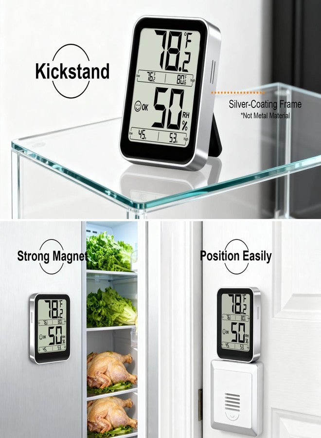 Antonki Digital Hygrometer Indoor Thermometer Room Thermometer and Humidity Gauge with Temperature Humidity Monitor - Image 4