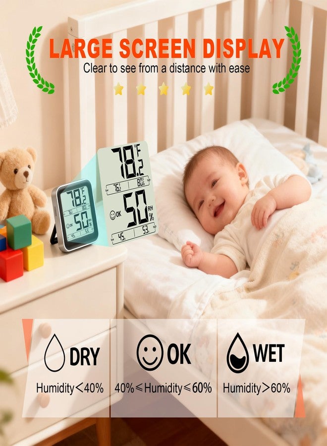 Antonki Digital Hygrometer Indoor Thermometer Room Thermometer and Humidity Gauge with Temperature Humidity Monitor - Image 3