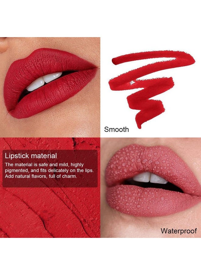 BINGBRUSH 8 Colors Moisture Smooth Longwear Lipstick Pack Set Matte Color Stick Ultimate Lip Crayon For Makeup Collection Nourishing Waterproof Velvet Lipgloss Lip Stain (Set07)  - Image 4