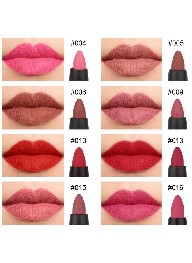 BINGBRUSH 8 Colors Moisture Smooth Longwear Lipstick Pack Set Matte Color Stick Ultimate Lip Crayon For Makeup Collection Nourishing Waterproof Velvet Lipgloss Lip Stain (Set07)  - Image 2