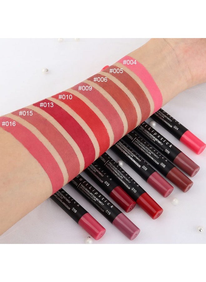 BINGBRUSH 8 Colors Moisture Smooth Longwear Lipstick Pack Set Matte Color Stick Ultimate Lip Crayon For Makeup Collection Nourishing Waterproof Velvet Lipgloss Lip Stain (Set07)  - Image 3