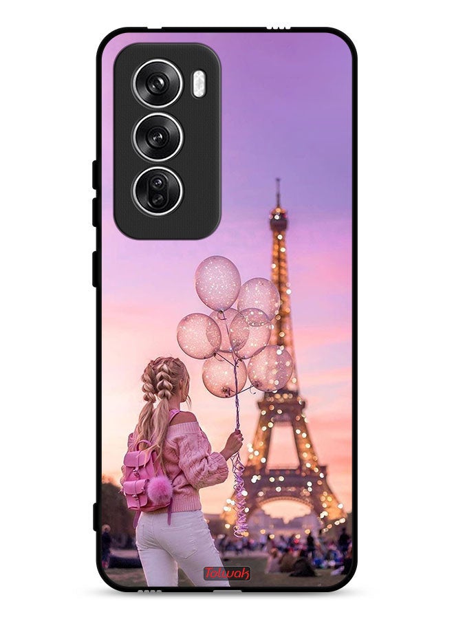 Tolwak Oppo Reno12 5G Protective Case Cover Girl Holding Balloons - Image 1