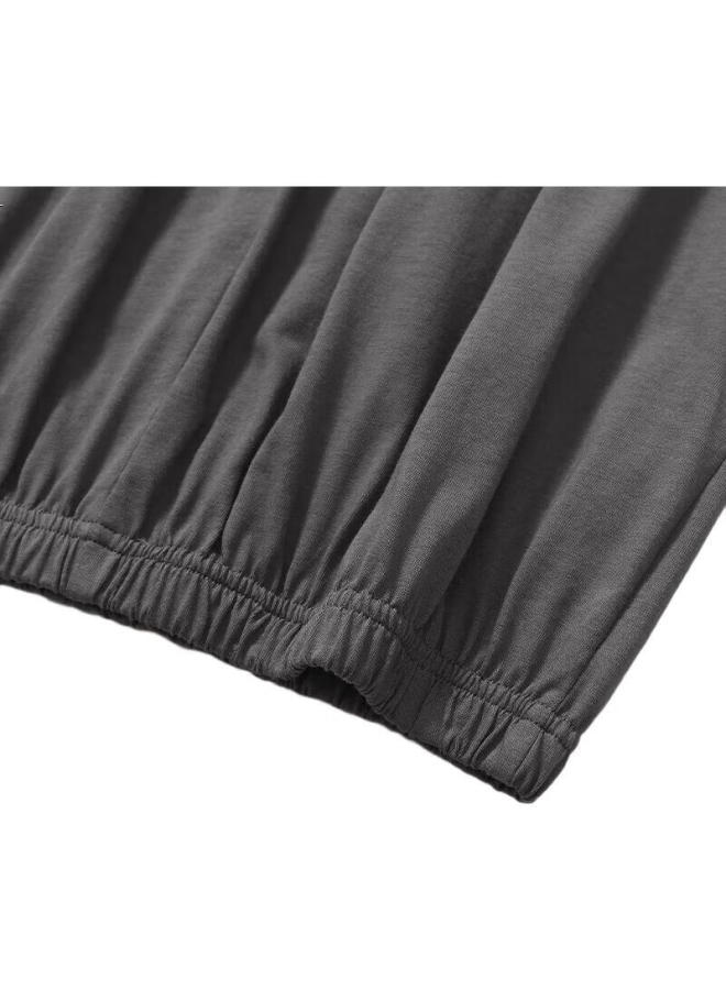 Fenton Men'S Cotton Casual Pants Spring And Autumn Loose Comfortable Home Pants Dark Grey 2Xl - Image 3