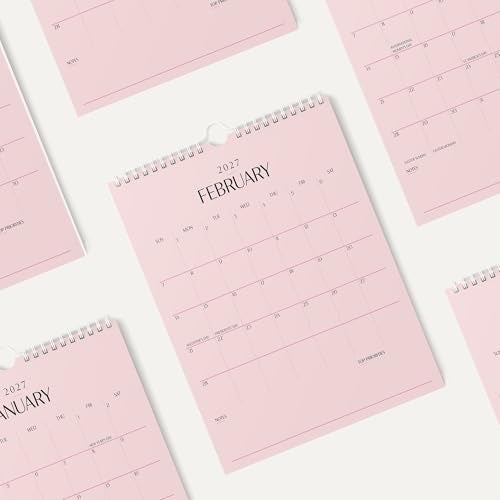Karto Wall Calendar 2026-2027 - Vertical 8.5x11 inch January 2026 to June 2027 - Boost Your Productivity and Easy Planning with the Aesthetic Monthly Calendar - All Pink - Image 4