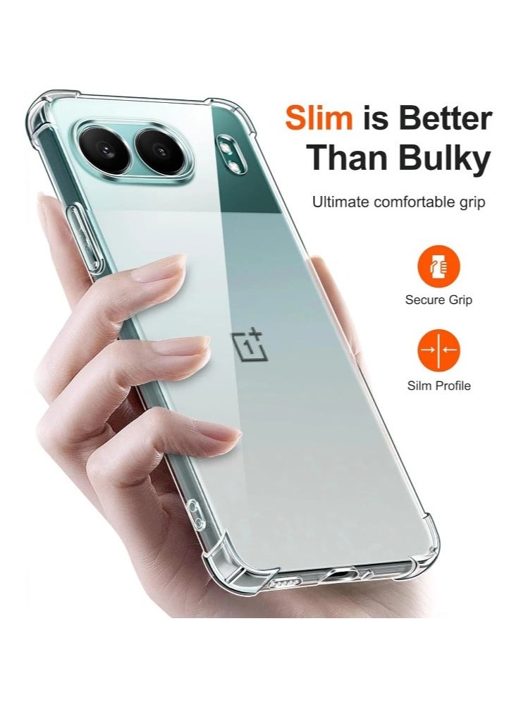Generic - Case for OnePlus Nord 4 Clear TPU Four Corners Protection Cover Transparent Soft funda - Image 1