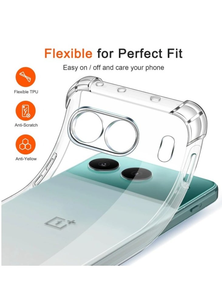 Generic - Case for OnePlus Nord 4 Clear TPU Four Corners Protection Cover Transparent Soft funda - Image 1