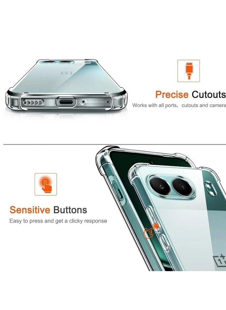 Generic - Case for OnePlus Nord 4 Clear TPU Four Corners Protection Cover Transparent Soft funda - Image 1