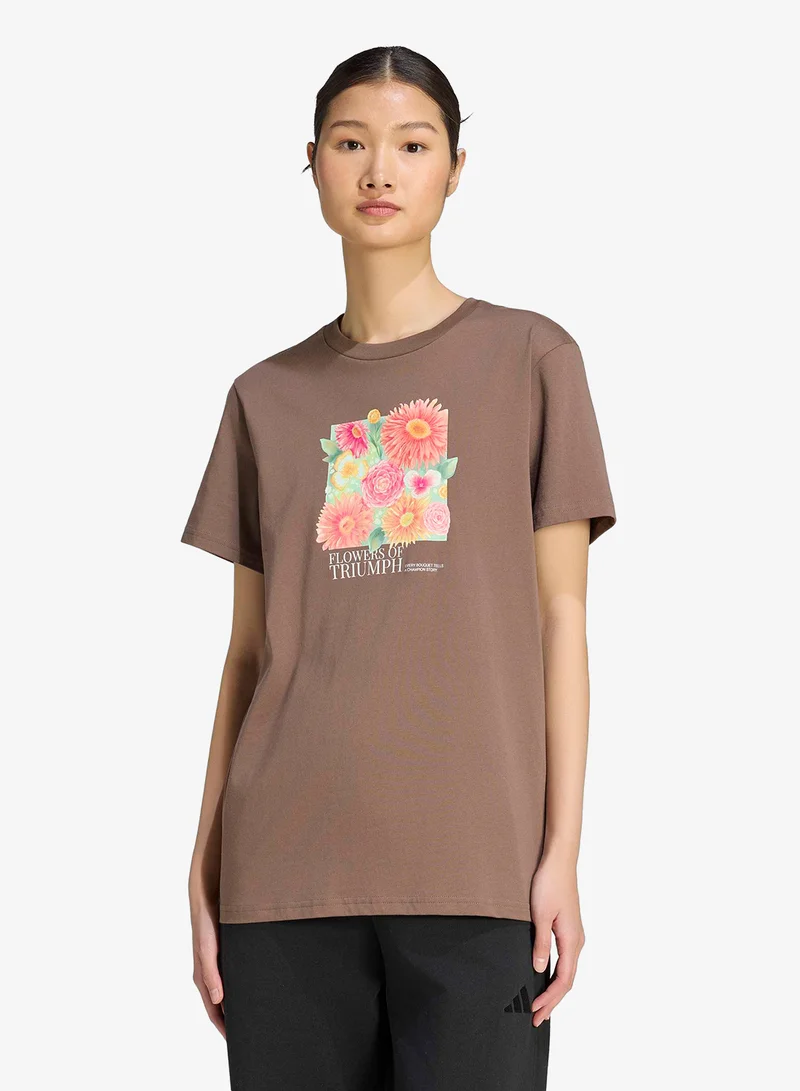 Adidas Floral Loose Graphic T-Shirt