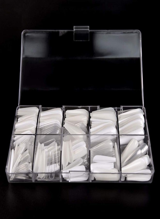 KADS Coffin Nails Long Fake Nails Acrylic Nails Coffin Shaped Ballerina Nails Tips 500pcs Full Cover False Nail Artificial Nails with Case for Nail Salons and DIY Nail Art 10 Sizes (HC70) - Image 4