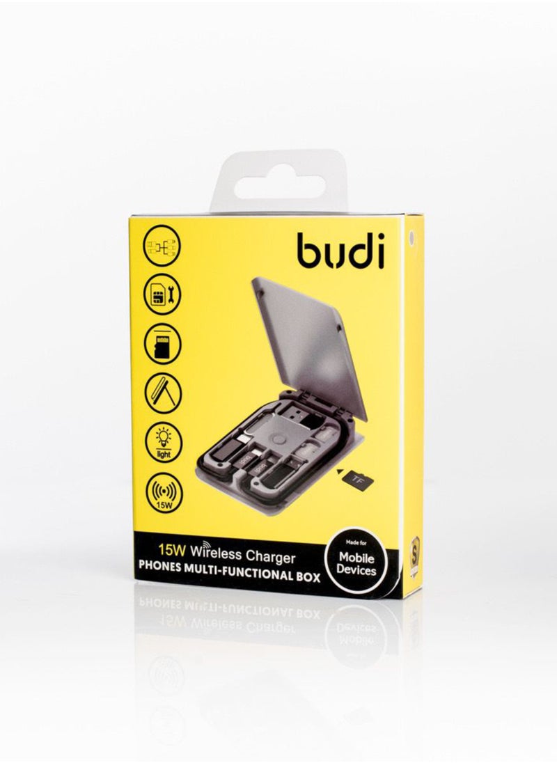 budi Multifunctional USB data cable adapter with SIM card storage box  - Image 1
