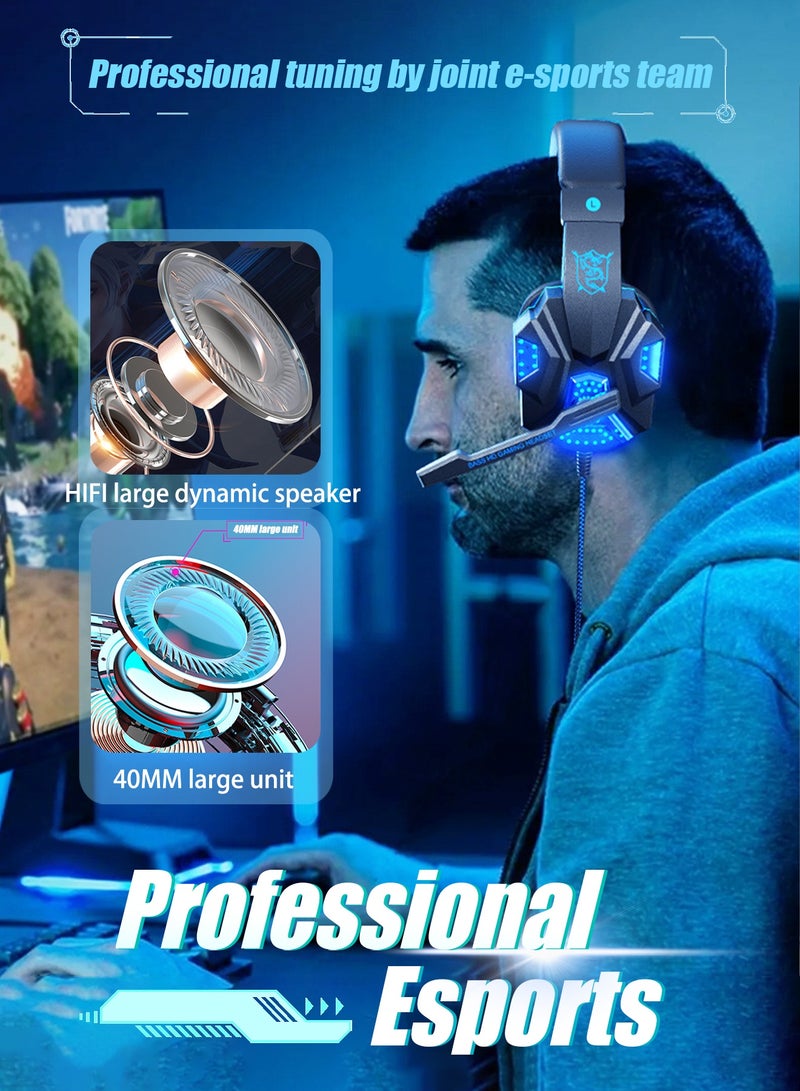 هيروكس سماعة ألعاب سلكية فوق الأذن لـ PS4/PS5/XOne/XSeries/Nintendo Switch/PC - Image 4