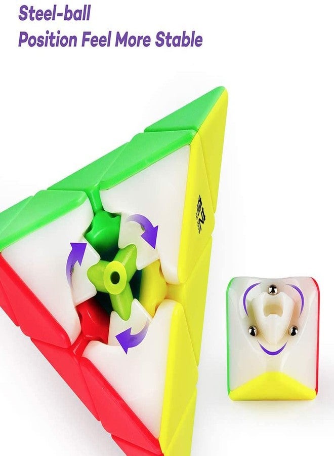 AUTHFORT Qiming Pyramid Triangle Speed Cube Skewb Speed Cube Stickerless Magic Cube Toys for Kids Adult - Image 4