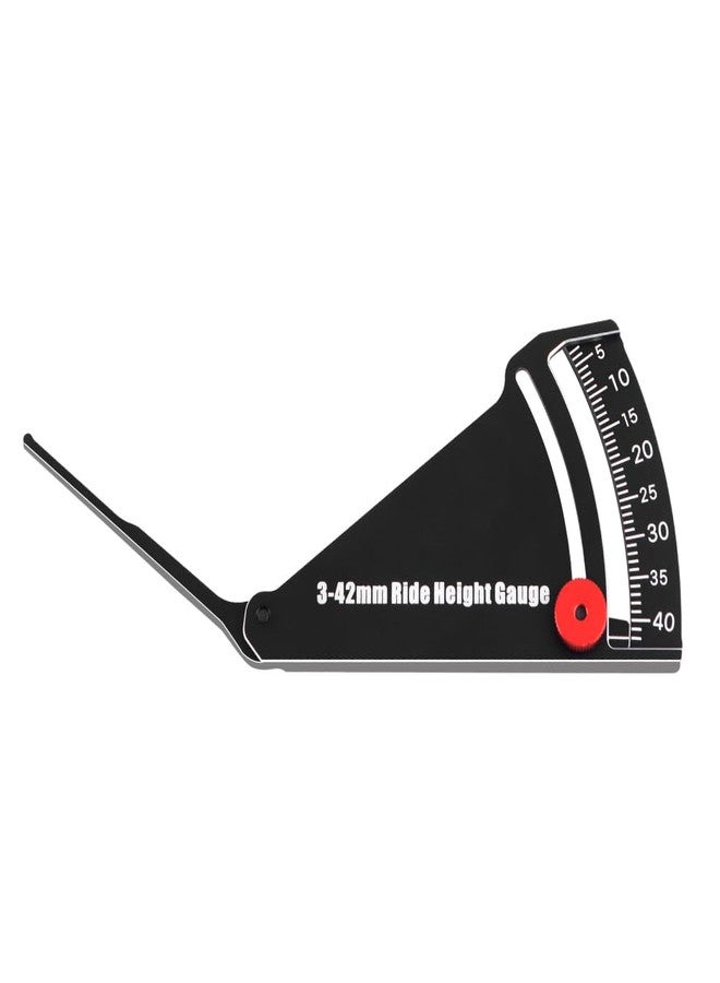 GLOBACT RC Car Ride Height Gauge 3-42mm Adjustable Measuring Ruler for RC Road Vehicles RC Off-Road Vehicles and RC Trucks (Black) - Image 1