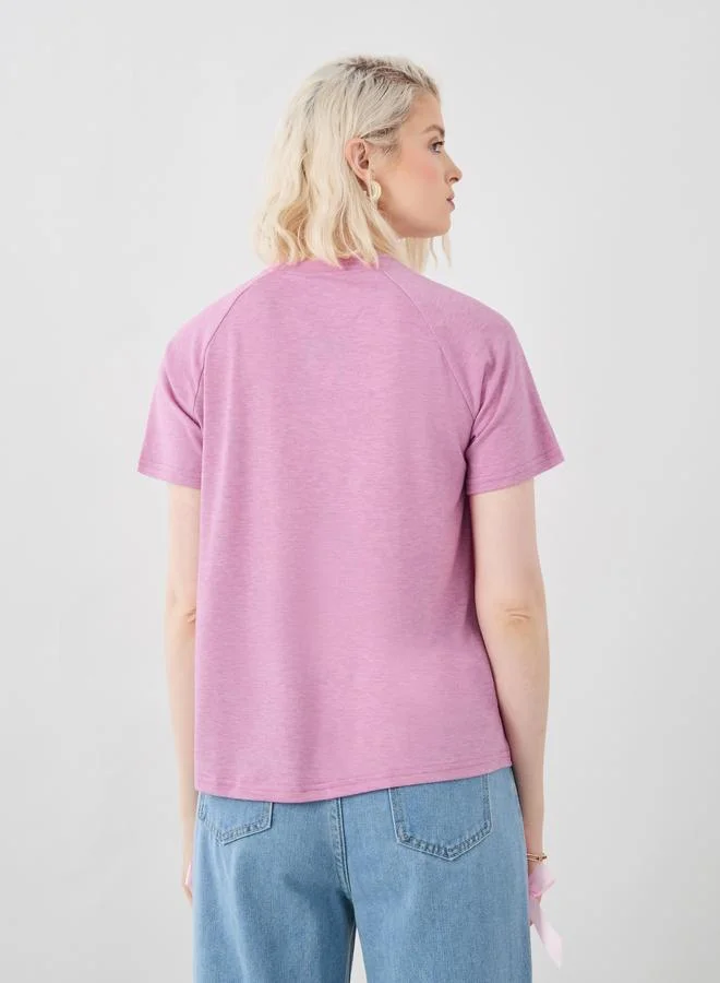 Take Two Take Two Solid Regular Fit Round Neck T-Shirt