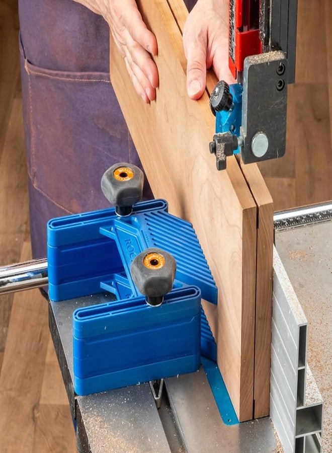 ROCKLER Double Featherboard for Table Saws - Extra Height & Precise Adjustment Feather Boards for Woodworking w/ 2 Featherboards, Knobs & Risers - Woodworking Accessories for Drill Press & Router Kit - Image 4