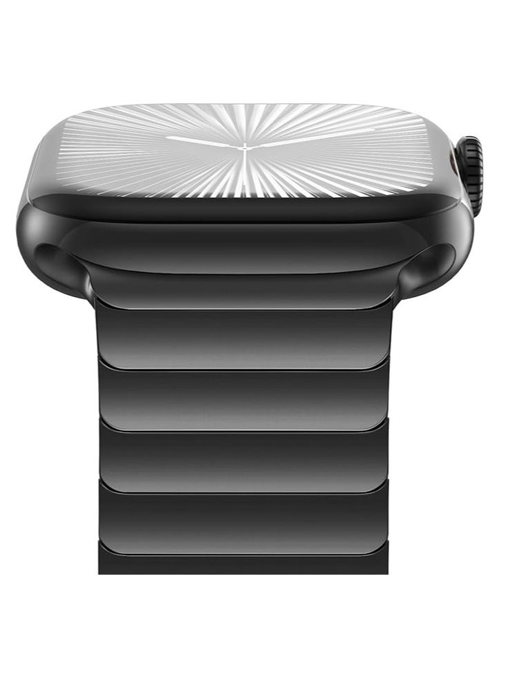 TIGER Stainless Steel Strap for iWatch 49mm, 46mm, 45mm, 44mm, 42mm – Black Replacement Band for Apple Watch Ultra 3, Ultra 2, Ultra, Series 10, 9, 8, 7, SE, 6, 5, 4, 3, 2, 1 – Sleek, Durable & Adjustable - Image 2
