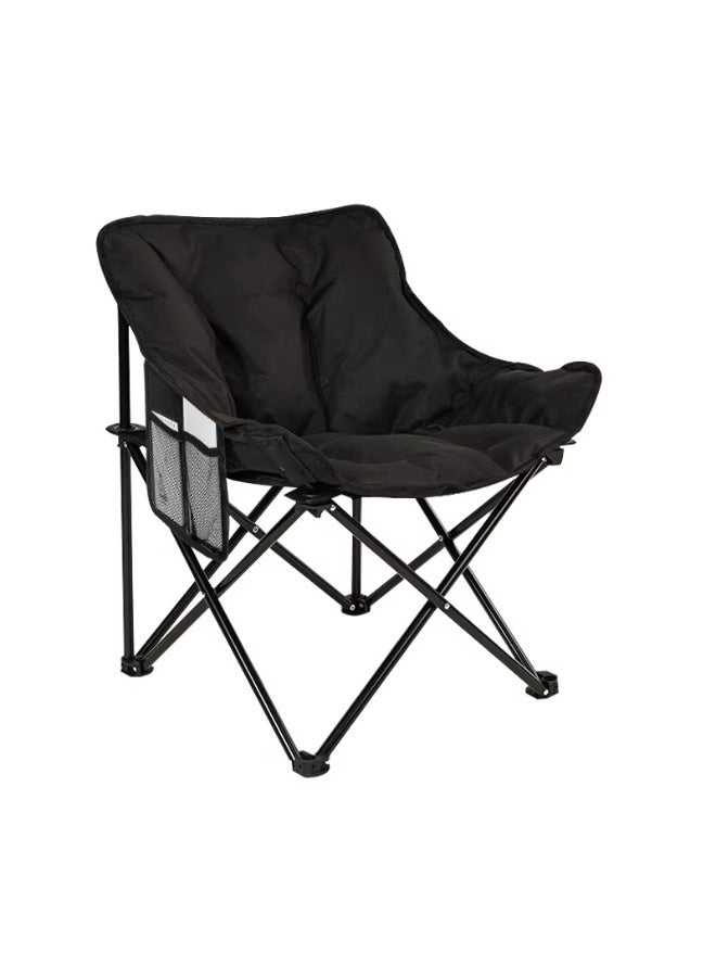 Padded folding camping chair with carrying bag and side pocket - Comfortable travel chair for gardens, fishing, and outdoor picnics - Durable and lightweight design (Multi-color) - Image 2