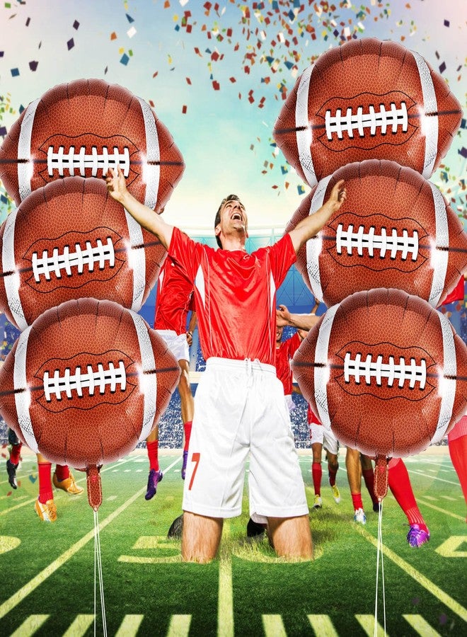YOTHORN 27 Inch Football Balloons,6 Pcs Football Foil Balloons,Super Bowl Balloon,Football Party Balloon for Super Bowl Decor Tailgate Game Day Sport Themed Birthday Party Decorations Supplies - Image 4