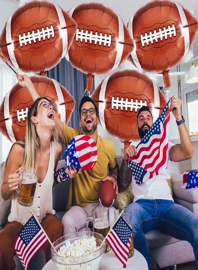YOTHORN 27 Inch Football Balloons,6 Pcs Football Foil Balloons,Super Bowl Balloon,Football Party Balloon for Super Bowl Decor Tailgate Game Day Sport Themed Birthday Party Decorations Supplies - Image 3