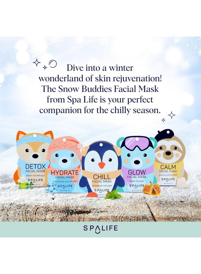 سبا لايف قناع الوجه سنو باديز 10 عبوات من أقنعة ورقية مرطبة للنساء مجموعة متنوعة للعناية بالبشرة لترطيب البشرة المتوهجة قناع الوجه الكوري علاج السبا بمكونات طبيعية - Image 2