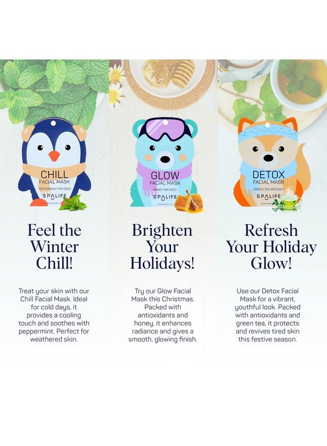 سبا لايف قناع الوجه سنو باديز 10 عبوات من أقنعة ورقية مرطبة للنساء مجموعة متنوعة للعناية بالبشرة لترطيب البشرة المتوهجة قناع الوجه الكوري علاج السبا بمكونات طبيعية - Image 4