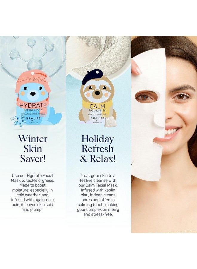 سبا لايف قناع الوجه سنو باديز 10 عبوات من أقنعة ورقية مرطبة للنساء مجموعة متنوعة للعناية بالبشرة لترطيب البشرة المتوهجة قناع الوجه الكوري علاج السبا بمكونات طبيعية - Image 5