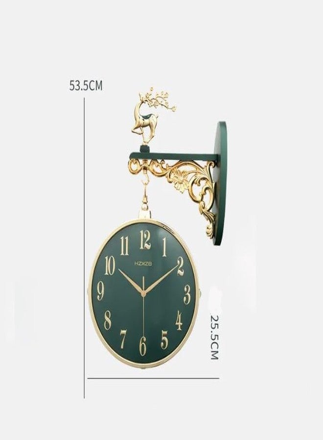 NYTRYD Wall Clock Double Sided Vintage Wall Clock Hanging Clocks European Style Train Station Clocks Decor Patio Garden Home Living Room Bedroom (NT-01) - Image 5