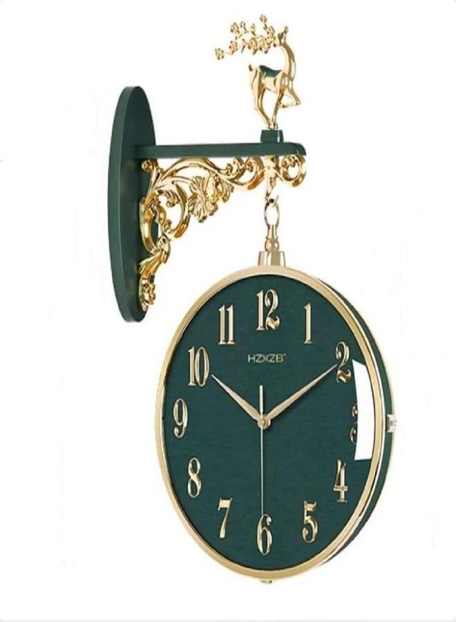 NYTRYD Wall Clock Double Sided Vintage Wall Clock Hanging Clocks European Style Train Station Clocks Decor Patio Garden Home Living Room Bedroom (NT-01) - Image 1