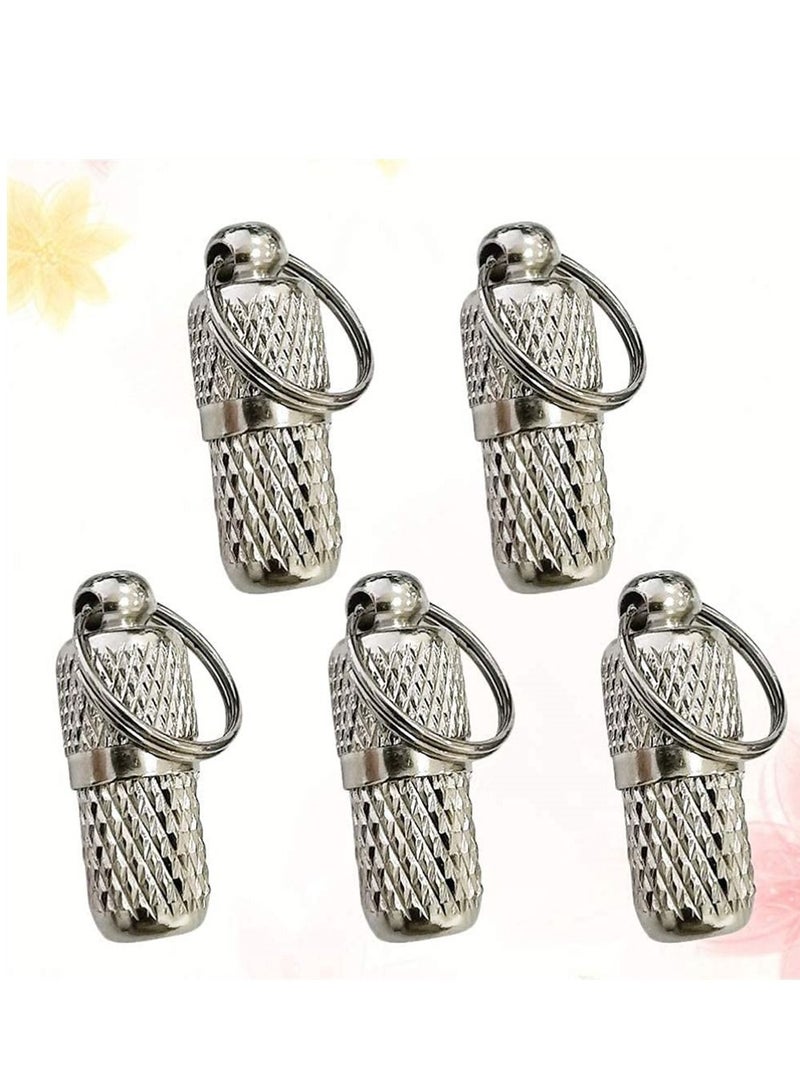 Excefore Silver Pet Tag Pendant 10 Pack Dog Tag Capsule Collar Pendant, Waterproof Tags Animal Name Address Identification Barrel Tube Collar For Dog Cat - Image 5