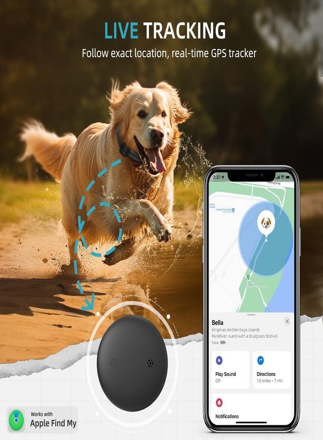 Vebiso GPS Tracker for Dogs, Mini GPS Cat Tracker, Smart Pet Activity Tracker (iOS Only), No Monthly Fee, Compatible with Apple Find My, Anti-Lost, Finder Tag for Vehicles/Pets/Kids/Items (1 Pack) - Image 4