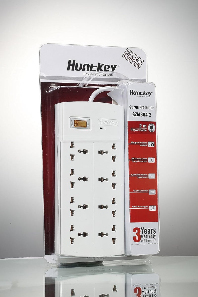 Huntkey8 Sockets Power Strip 2 M Power Cable