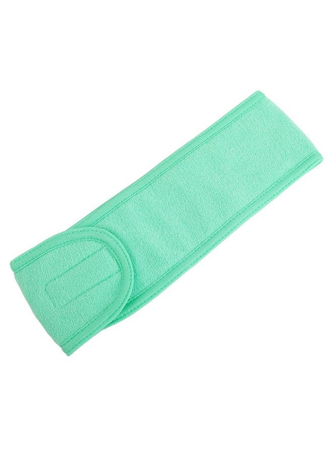 Digital Shoppy Adjustable Wide Hairband Yoga Spa Bath Shower Makeup Wash Face Cosmetic Headband For Women (Light Green) - Image 1
