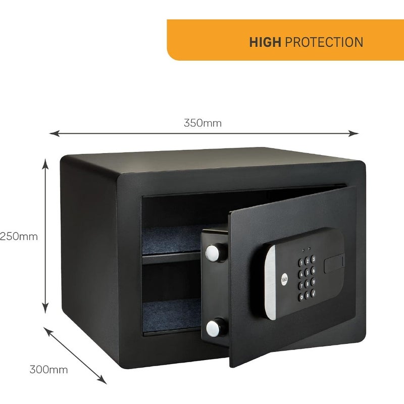 Smart Safe With Mobile Phone Bluetooth Pin Code and Mechanical Key Access Notifications and Activity Monitoring Access Management with the Home App Black YSS/250/EB1 - Image 3