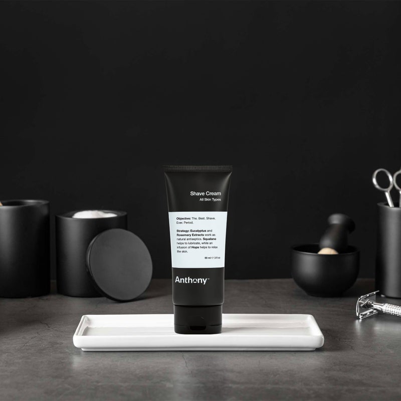 Anthony Shaving Cream Mens Sensitive Skin: Squalane, Eucalyptus, Spearmint and Rosemary Extracts, Help Soothe, Refresh, Cool, and Condition Your Skin for Shave 3 Fl Oz - Image 2