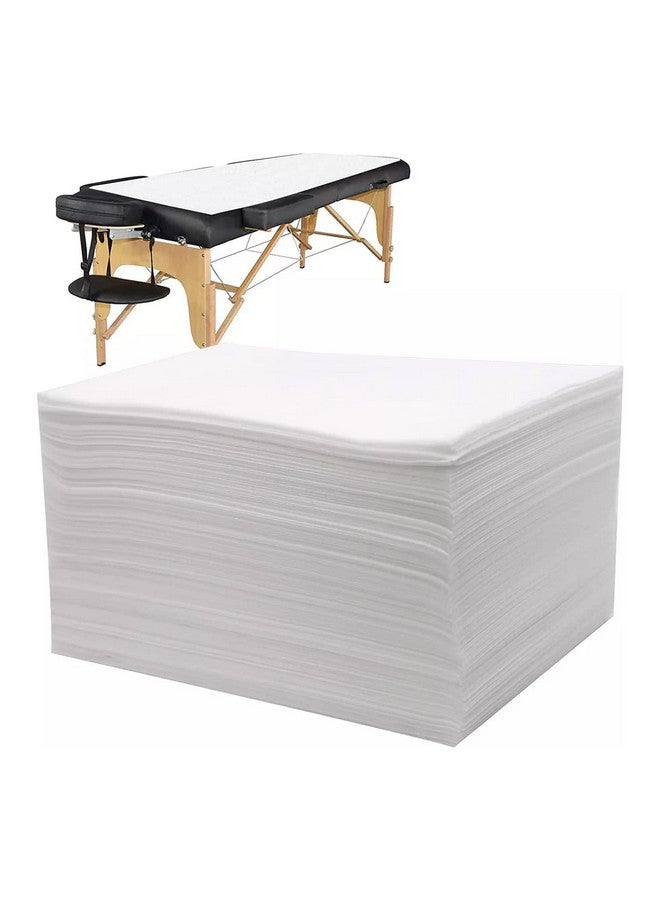 Cuff- shield disposable bedsheet for salon, spa, parlor, massage table, travel, hotels (white, 31x72inch, 100 pcs, nonwoven fabric) - Image 1