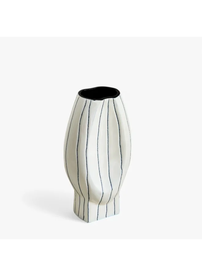Home Box Fylis Aluminium Sketchy Story Vase - 14.5x8x26 cm